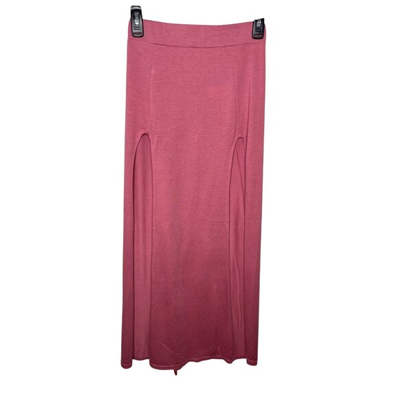 Rag & Bone Womens Pink Maxi Skirt With Side Slits Size XXS - Picture 4 of 12